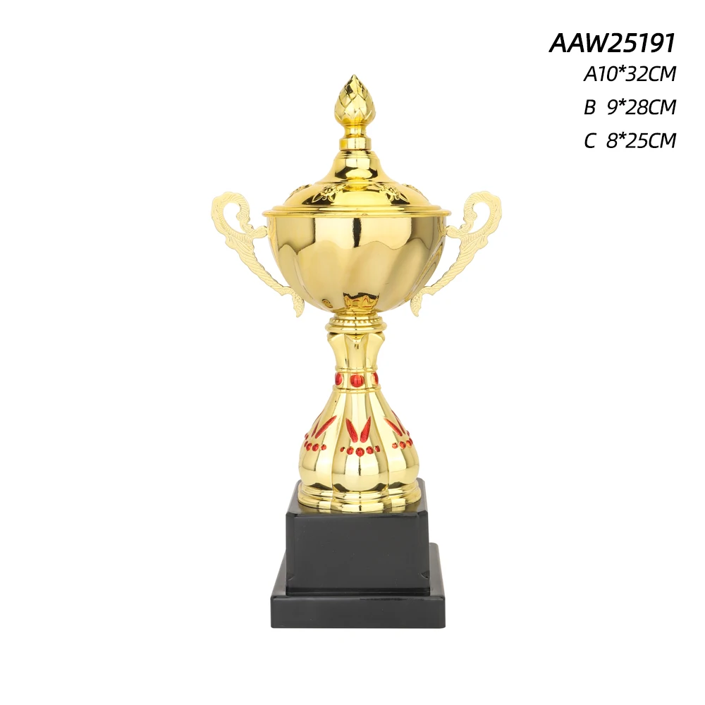 ELOR Small Size Custom America Cup trophy Metal Sports Award Soccer Gold Trophies For School Teenager Student
