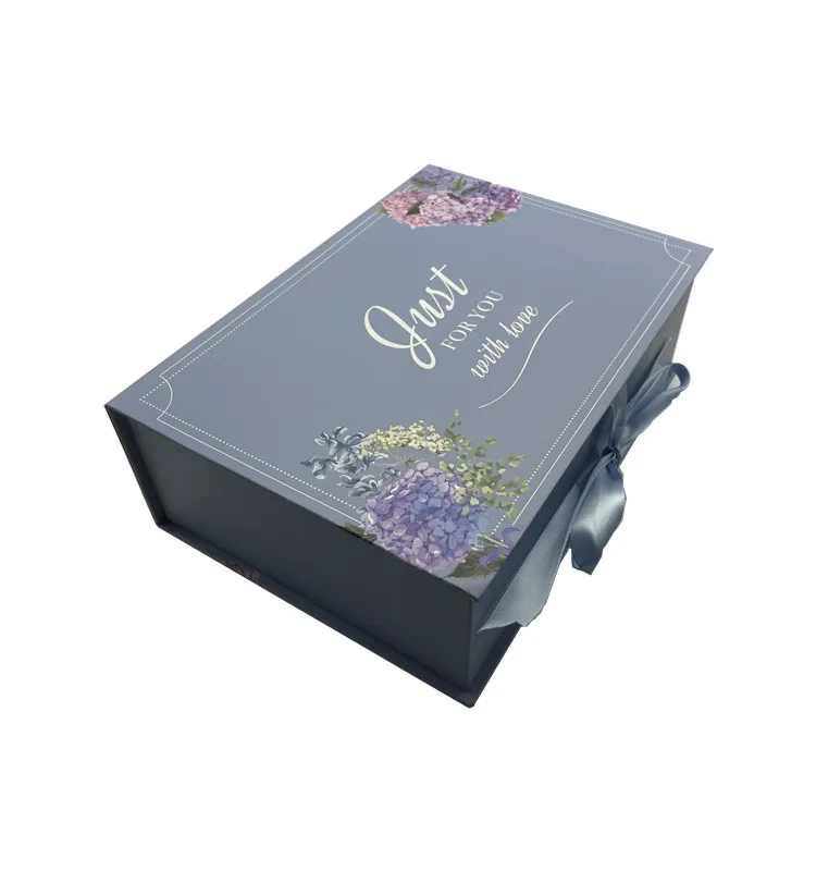 New Design Custom Own Logo Wedding Favors Candy Cookie Chocolate Gift Box for Clothing Swimwear Dress with Ribbon Closure