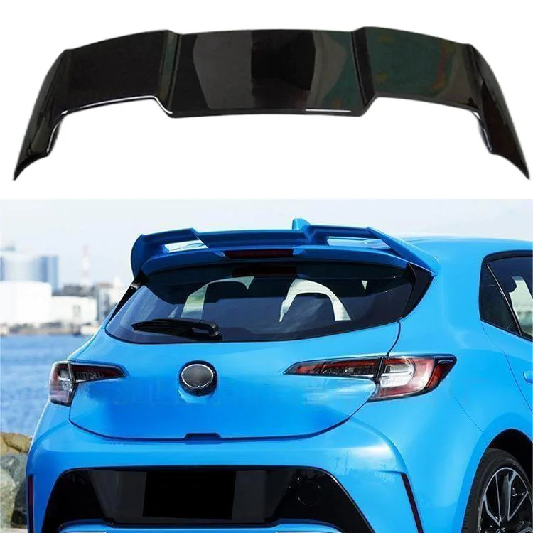 Auto Parts ABS Rear Trunk Boot Wing Lip Carbon Fiber Roof Wing Spoiler For Toyota Hatchback Corolla 2018-2022