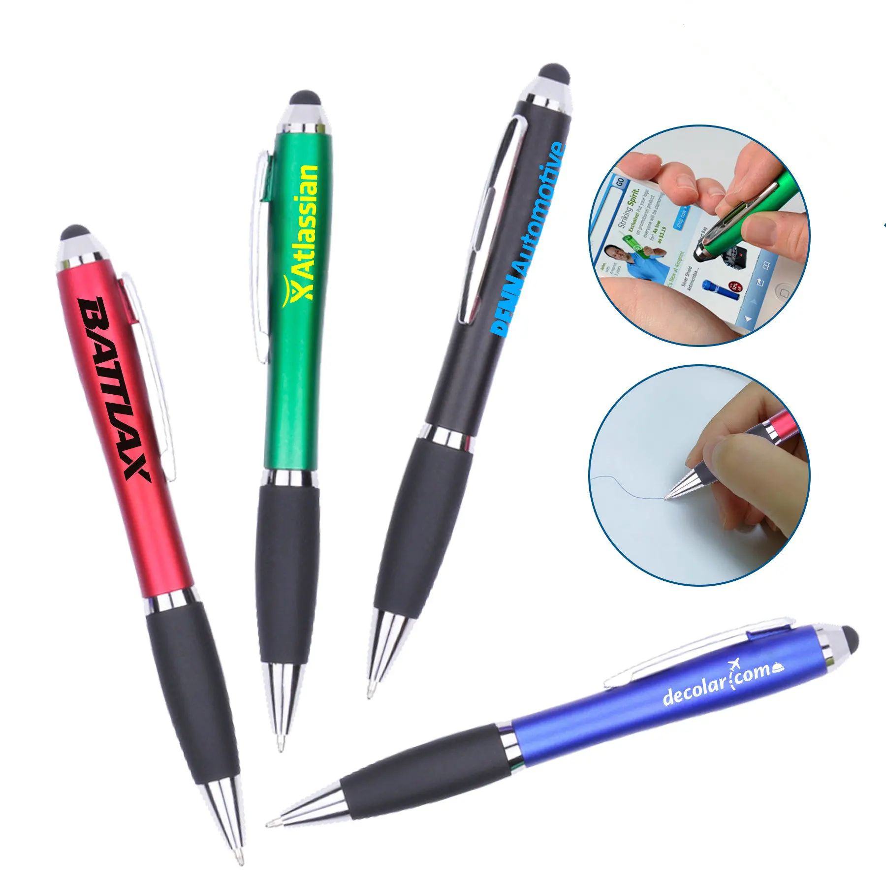 OEM Plastic Promotional Logo Pen with stylus touch Screen ballpoint Pen-custom logo stylus touch  ball pens for smartphone