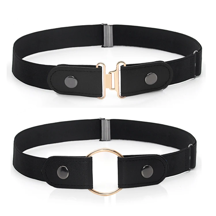 New Design Elastic Waist Belt No Buckle Stretch Belt For Women