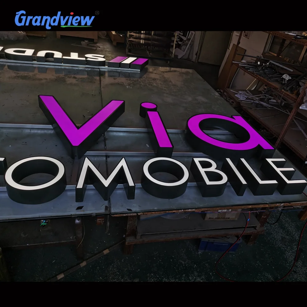 3D illuminated logo Led acrylic channel letter