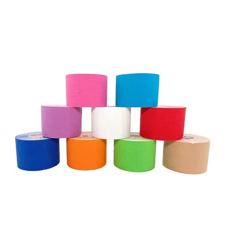 OEM Factory Supply 5cm 10 cm 15cm Vet Knee Elastic Kinesiology Tape Cotton Sportstape