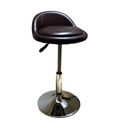 Modern Black Adjustable Height Cheap High Swivel Chromed Base Bar Stools PU Leather Bar Chair For Sale