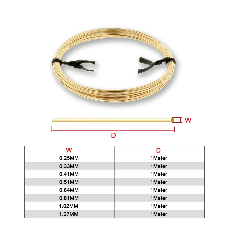 1/20 14K Gold Filled Wire 0.25mm-1.27mm GF Hard Rolling Wire Dead Soft Round Wire For DIY Jewelry Making