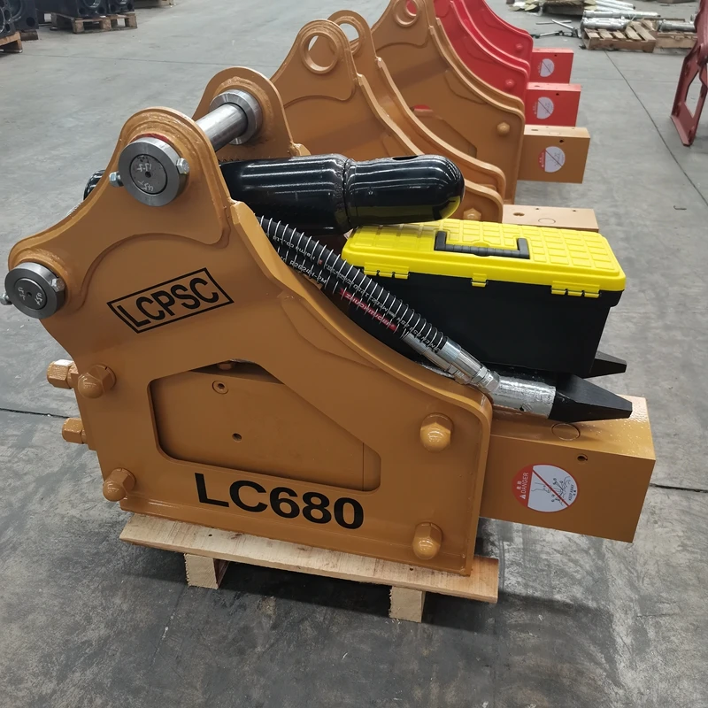 Triangle hydraulic breaker hammer customized tunnel rock drilling hydraulic gun head 20 tons excavator drill rod breaker