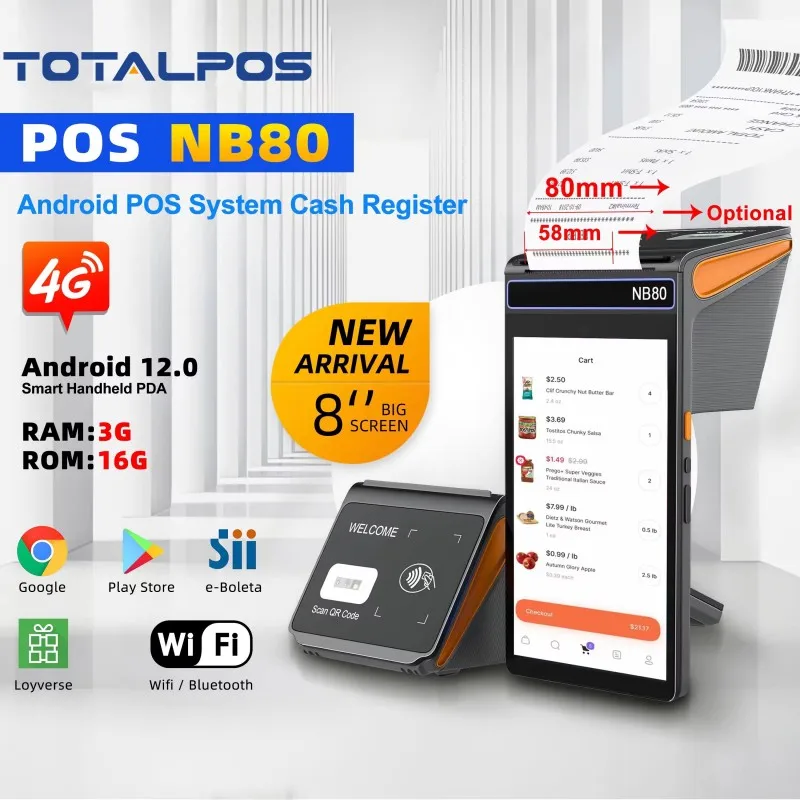 Factory cheap oem offline 80mm printer payment mini android all in one touch screen tablet pc pos machine retail pos system