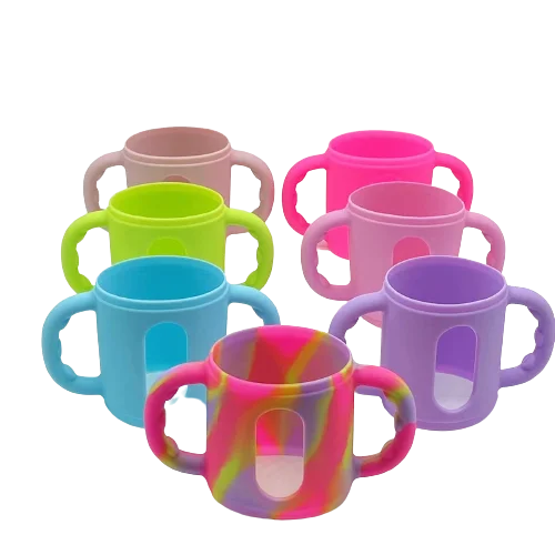 OEM Food Grade  Baby silicone bottle handle Feeding Bottle Handles for Pigeon