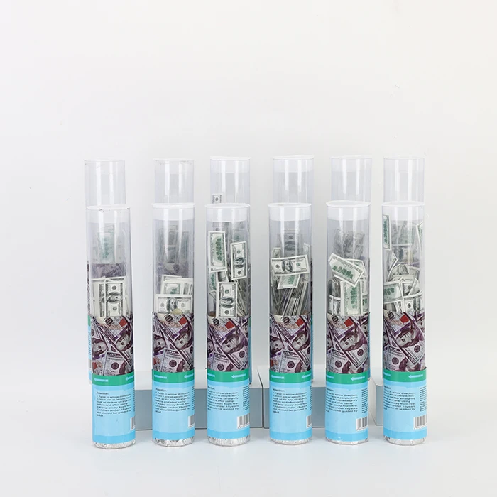 Mini Dollars Plastic Paper Money Confetti Party Popper Cannon