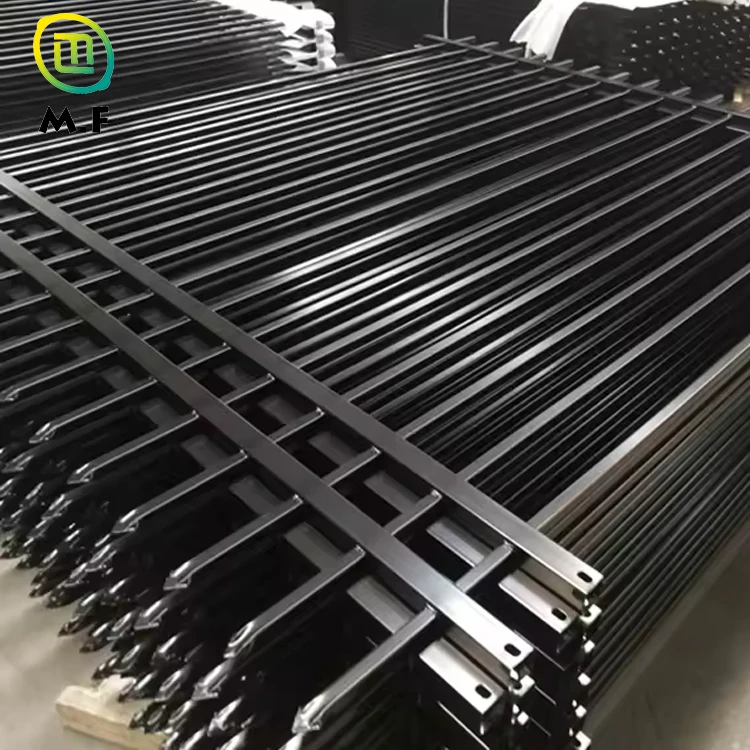 Customizable outdoor home fence grill and gate designs galvanized steel fence panels supplier
