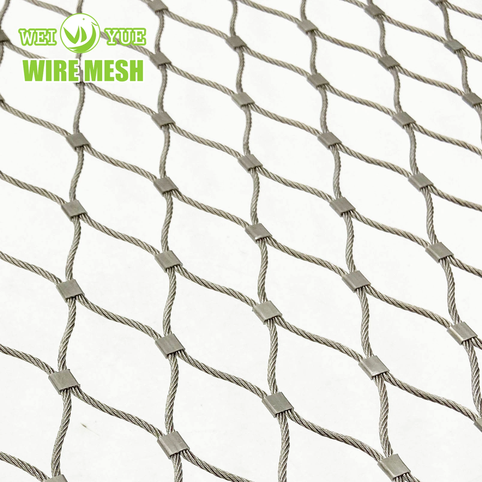 Steel safety wire rope mesh for safety factory protective mesh