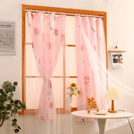 Easy mounting of hanging Curtains living room drape home Girl bedroom for windows sheer Lace curtain Opaque tapestry