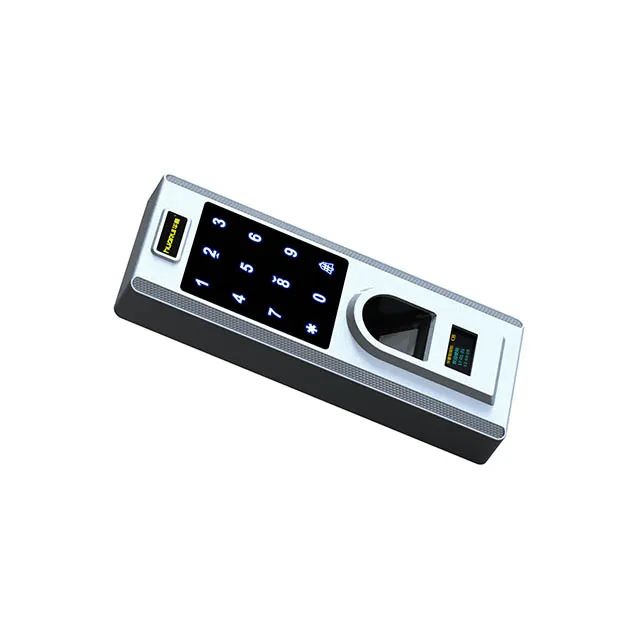 Huarui HR501frameless glass door lock fingerprint with keys