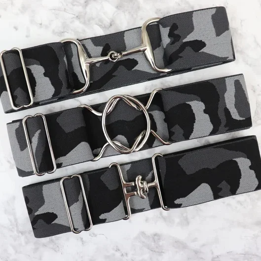 Небольшой минимальный заказ. 2-дюймовый золотой лошадь Snaffle Bit пряжка, набор ремней для конного вождения, тканевый эластичный пояс с логотипом на заказ