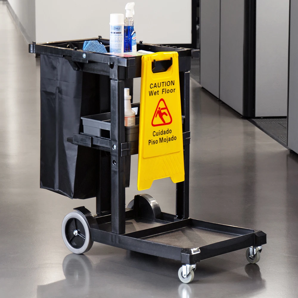 Новая тележка для уборки с шкафом для хранения гостиничного дома