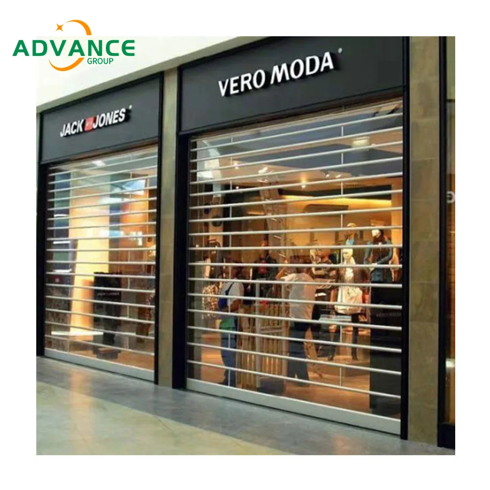 Polycarbonate door/bulletproof rolling shutter door/Automatic Polycarbonate Transparent Roller Shutter Door
