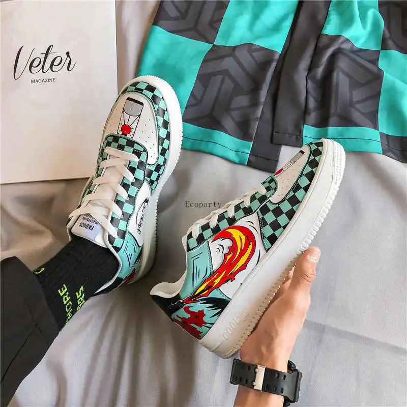 Wholesale Designer Men Sneakers 3D Anime Breathable Men Casual Shoes Men Skateboard Shoes