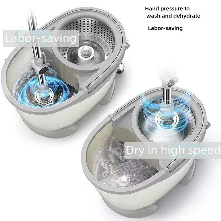 New Design Telescopic Rod Stainless Steel Microfiber foot pedal microfiber magic spin 360 cleaning mop and bucket set