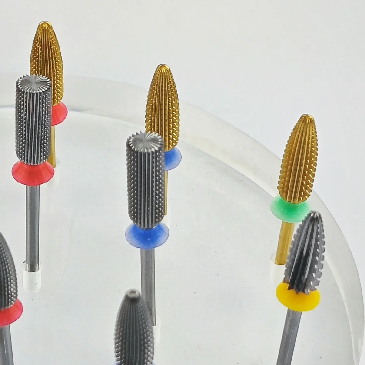 Retail Barrel shape 3 in 1 manicure nail drill bit(R Cut) tungsten carbide hard gel removal nail polish set ceramic nail bit