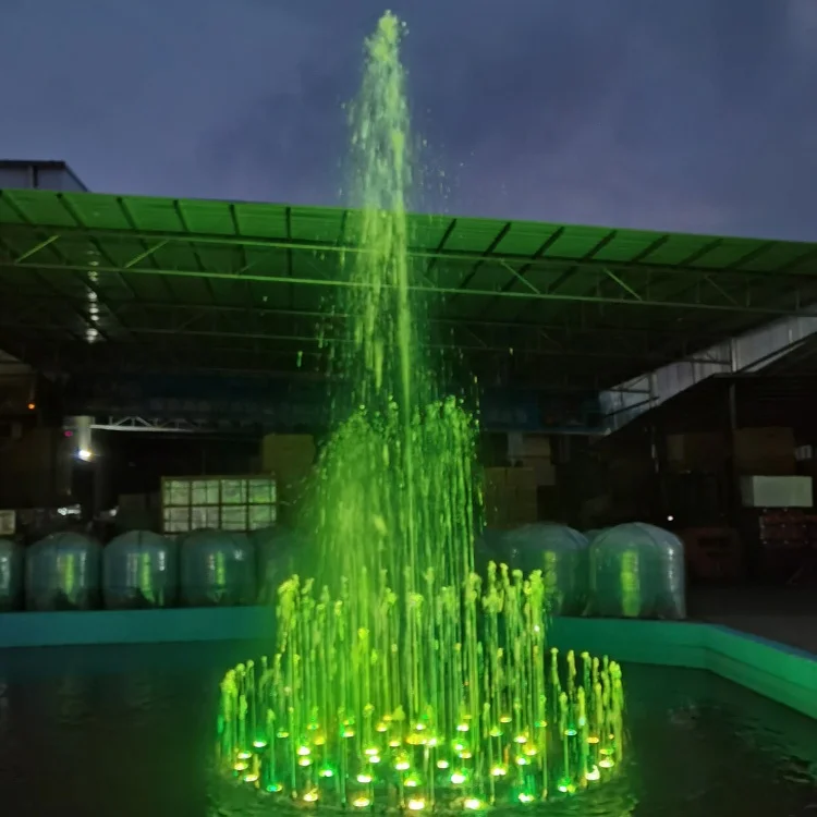 Outdoor Round Small Musical Dancing Floating Portable Decor Water Fountain