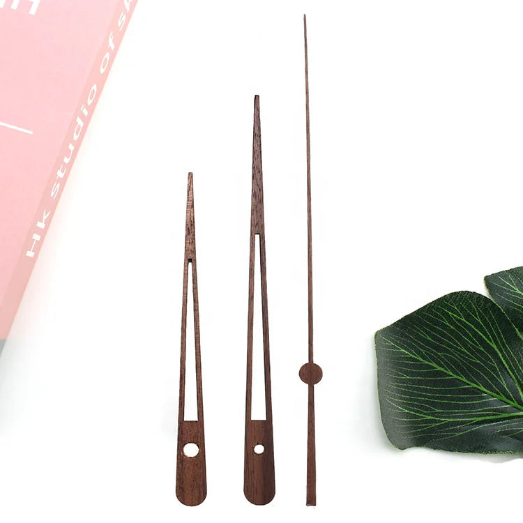 Wall clock solid wood pointer high torque quartz accessories black walnut scale clock hand