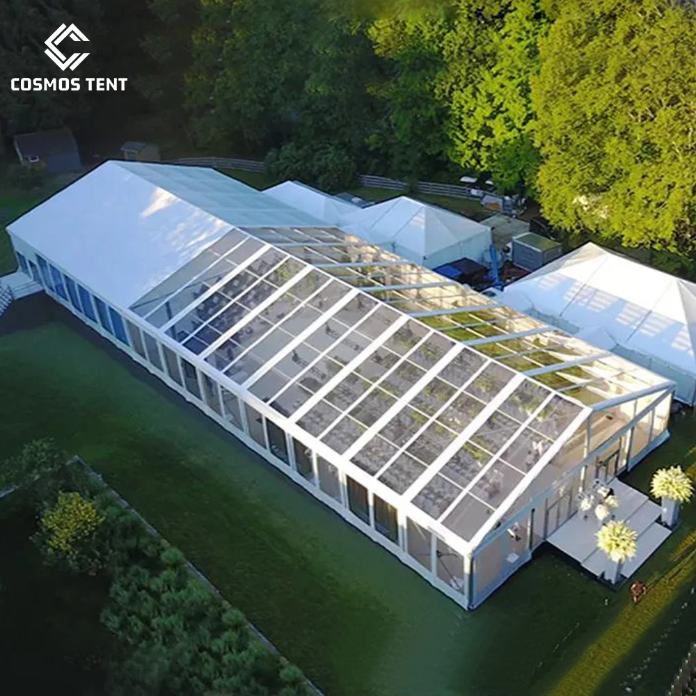 Outdoor Large Transparent Wedding Tents Event  Marquee with Clear Roof Tents for 500 People