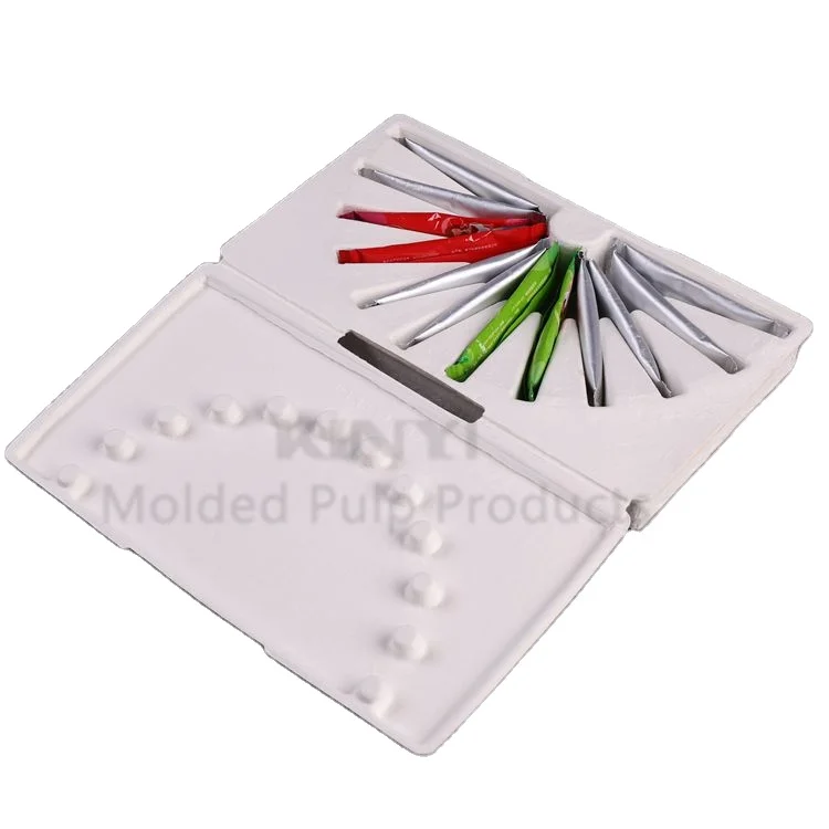 Custom Eco Friendly Molded Fiber Packaging Pulp Fiber Wholesale Paper Mache Boxes