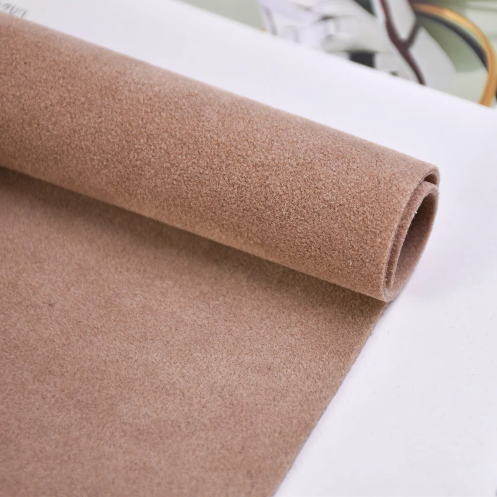 Tanned Imitation Cow Nubuck PU  Artificial Leather for shoe for bag Made in China exported to South America and Southeast Asia