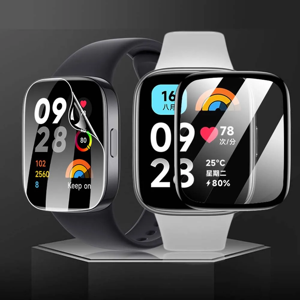 for redmi watch 3 active screen protector pama film and hidrogel film watch protective film