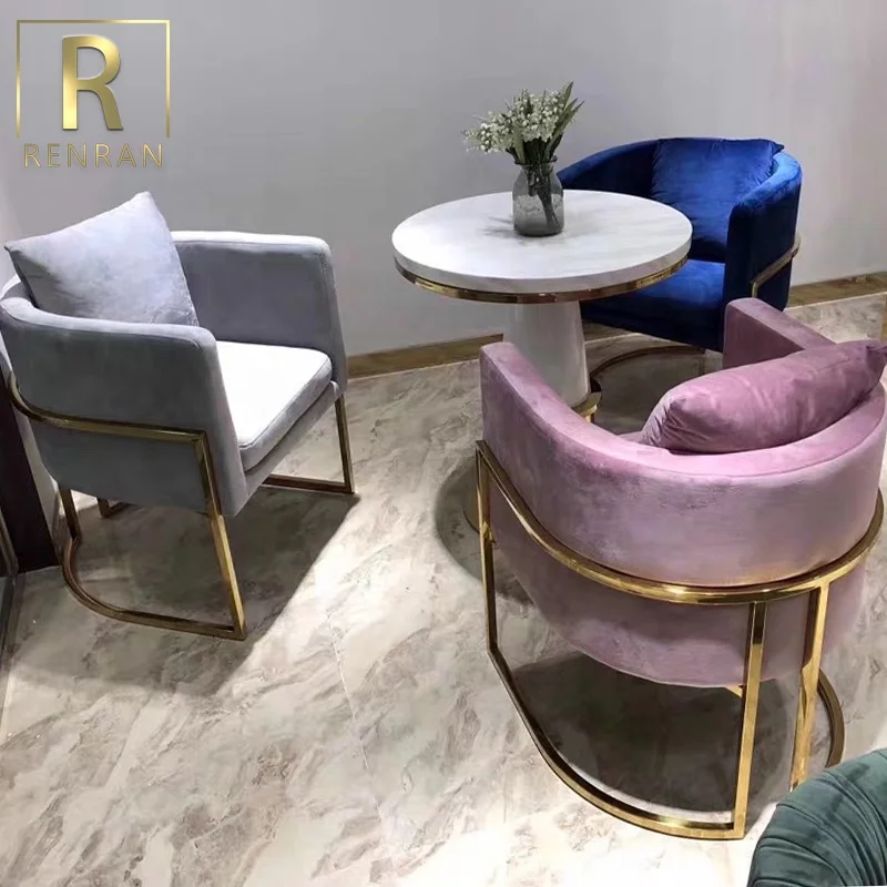 Popular Luxury Marble Top Gold Hotel Lobby Table Coffee Table Lounge Furniture