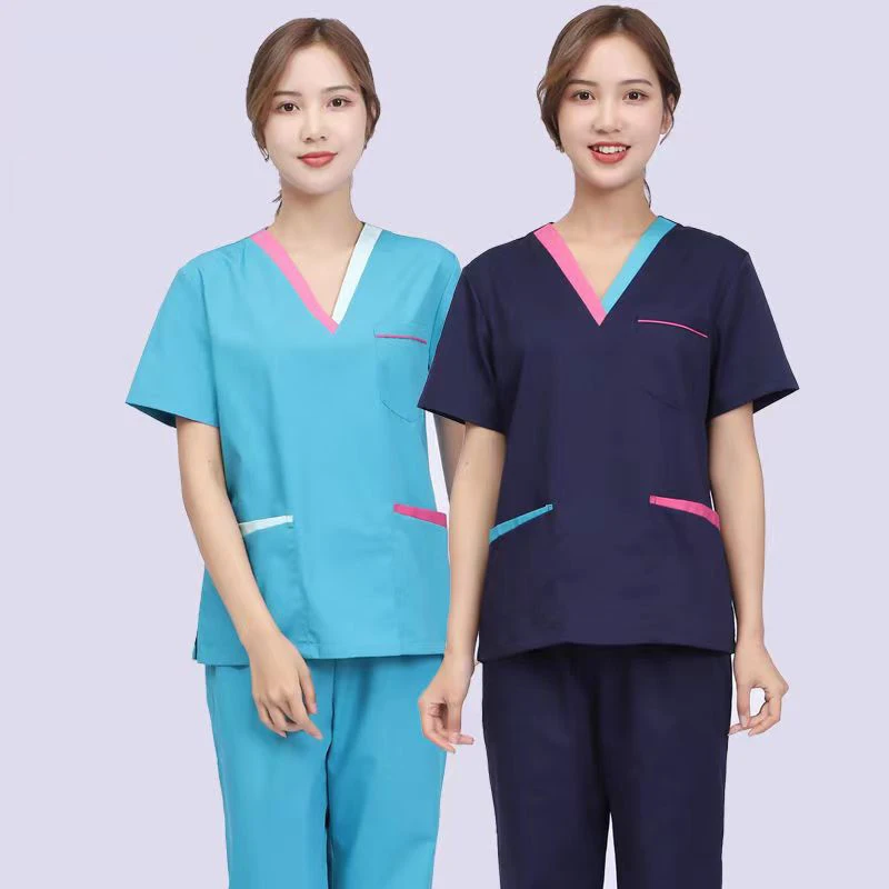 mandarin collar medical hospital uniform doctor nurse scrubs suit sets