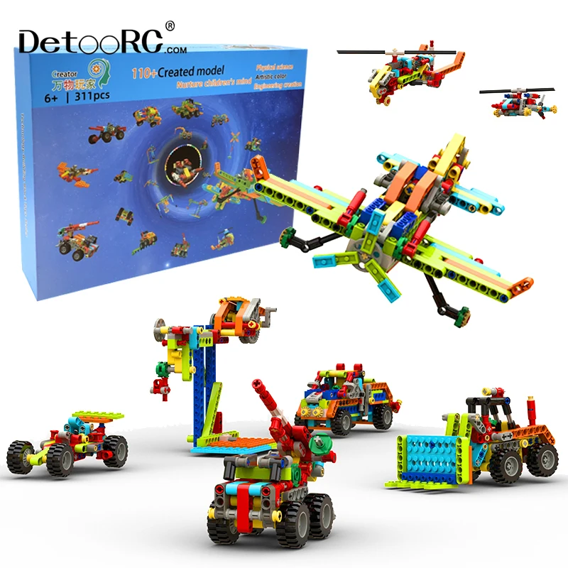 Detoo 110 in 1 construction toys physical science engineering creation kits STEM Project for kids
