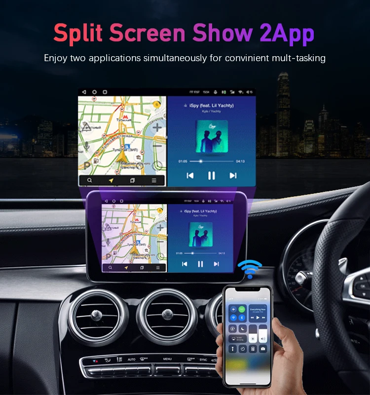 Универсальный Apple Ipad CarPlay Ai Box Android 12 8G + 128G/4G 16G беспроводной Car Play Авто Мини