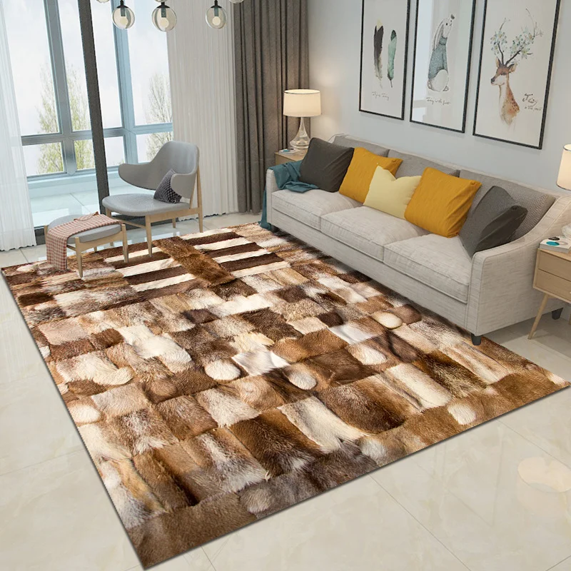 Custom center bohemian decor carpet living room carpets and rugs rectangular cowhide rug large tufted rugsfloor mat