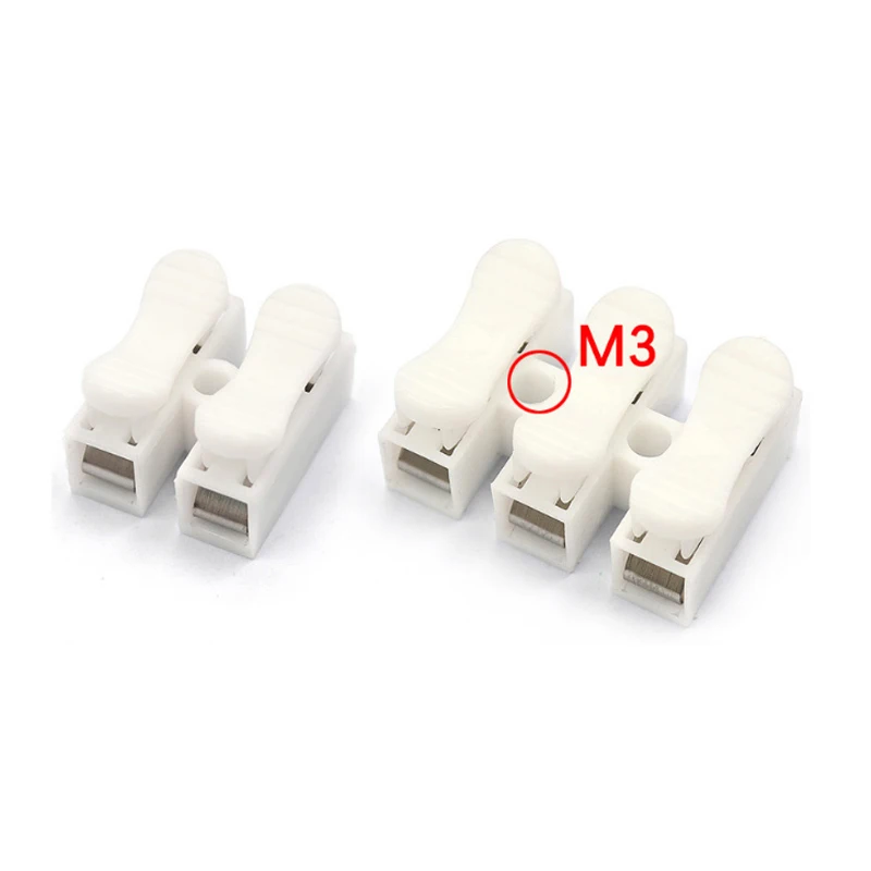 10x3P 2PSpring Connector LED Strip Light Wire Connecting No Welding No Screws Quick Connector cable clamp Terminal Block 2 3 Way