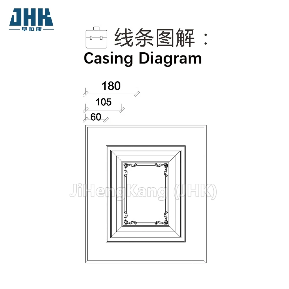 JHK-CD001 PVC Filming Finished Modern Design HDF Kitchen Cabinet Door