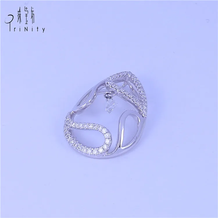  2019 Новый Модный кулон 18K твердый белый золотой свадебный красивые украшения для