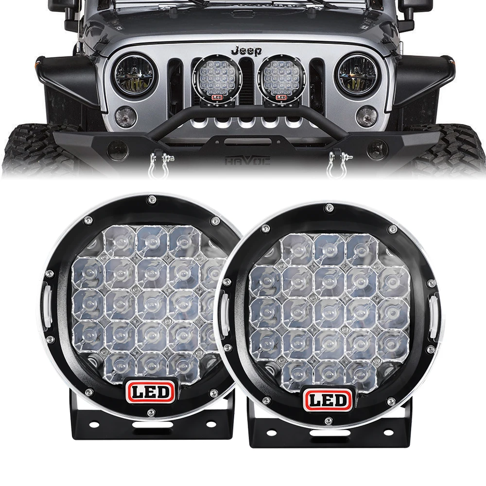 Top Seller Off-Road Car Driving Lights 105 Watts Spot Beam Waterproof 4X4 Offroad Bumper 7inch Driving Led Light O sram