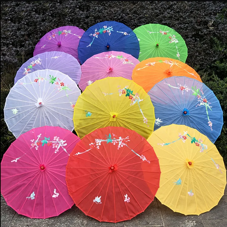 LS  decoration umbrella Craft Dance Props Parasols Handmade Silk Oiled decorative Umbrella