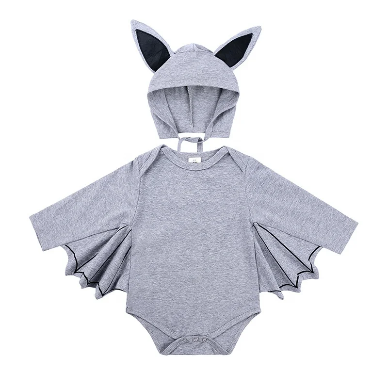 Factory custom Halloween funny style 100% cotton black bat baby animal costume