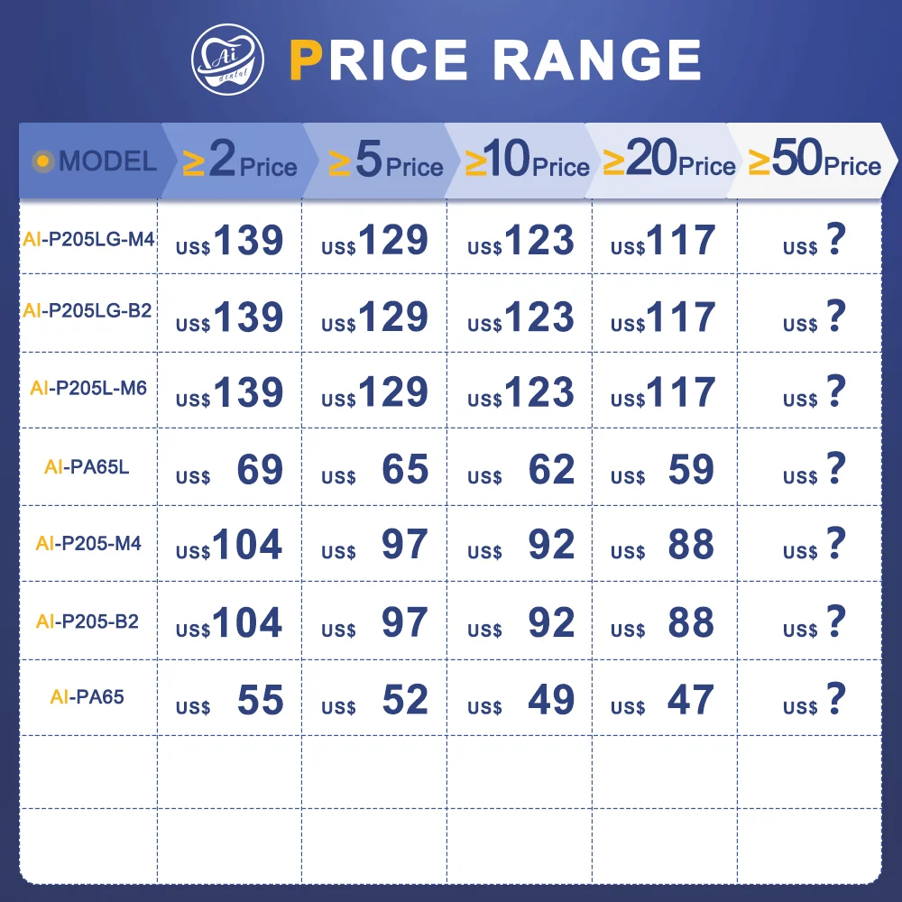 AI-P205LG/P205 Series E-Type Air Motor Dental Low speed Tooth Polishing Handpiece Disposable Prophy Dental Surgical Equipments