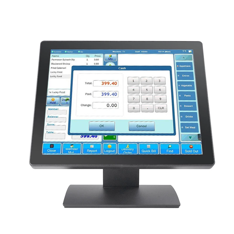 Hot Sales 17' Cash Register Touch Machine EPOS System Supermarket Widescreen POS 17 Inch POS