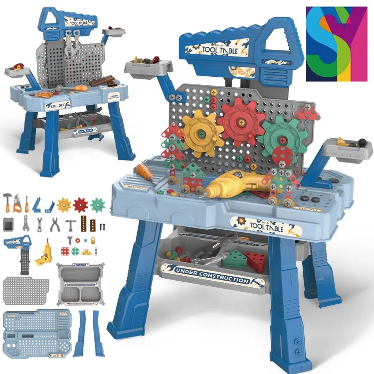 32pcs Electronic Realistic Construction Tool Kids Workshop Pretend Play Set Toy Workbench Tool Play Set Toys