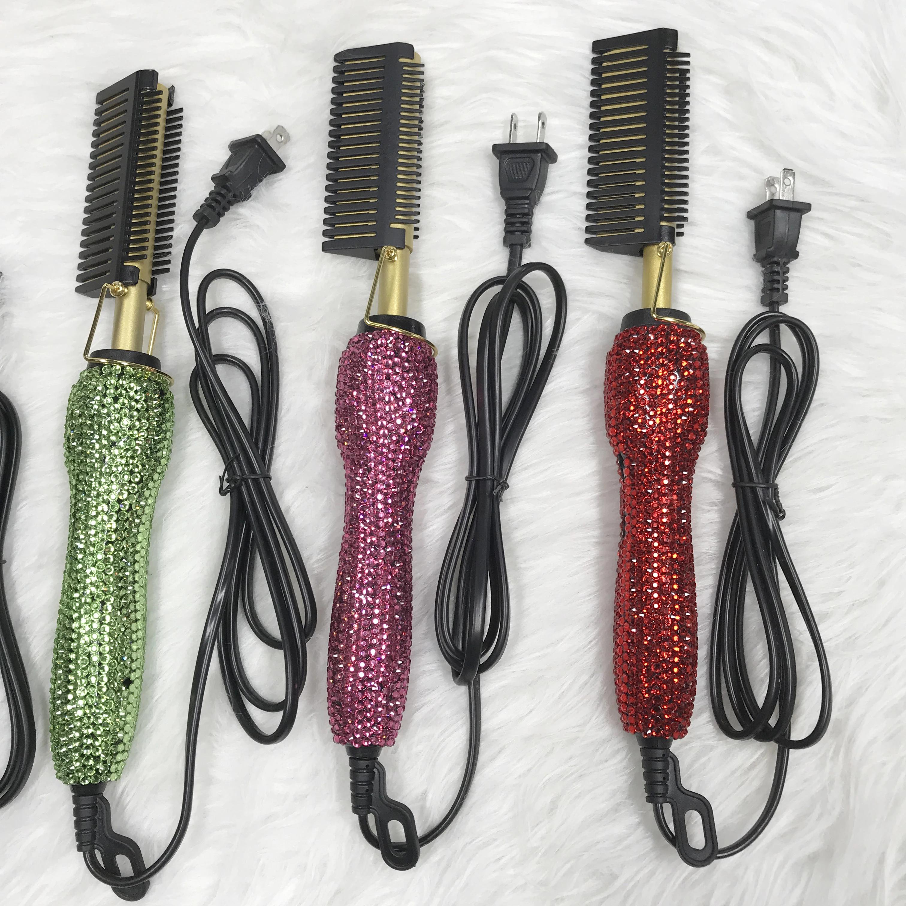 New Style Private Label Multi Functional Electric Hair comb Blow Dryer Brush hot comb straightener