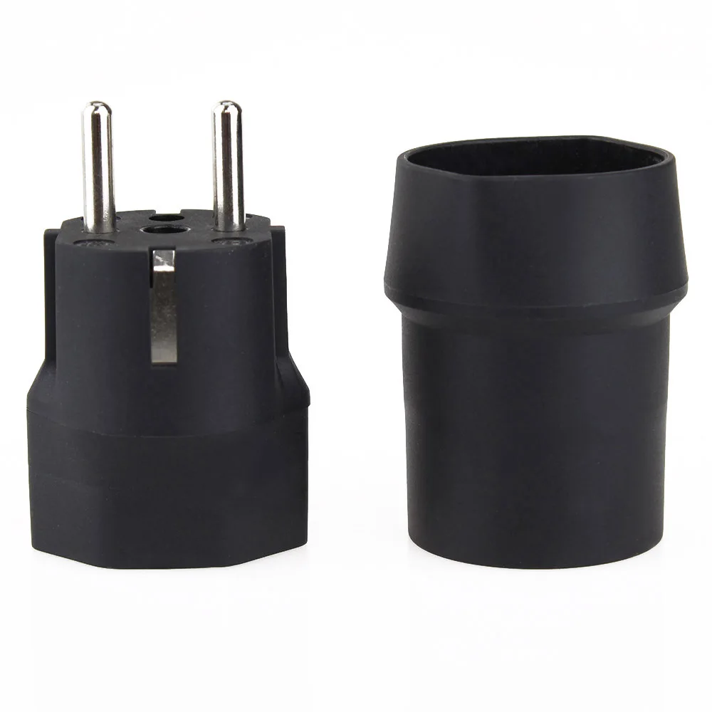 Schuko Germany  France Plug Adapter  Ultra Compact Light Weight Swiss to Russia, South Korea Travel Adaptor Plug - Type E/F