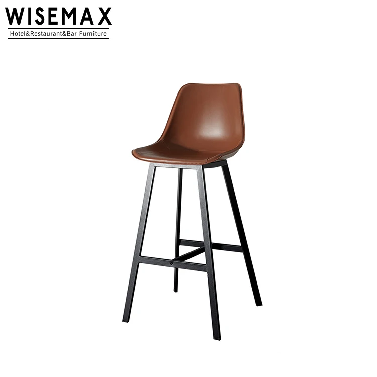Горячая Распродажа кожаный металлический высокий барный стул барная стойка стул легкий роскошный удобный высокий стул