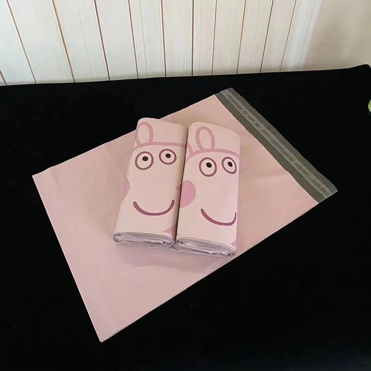 Wholesale High Quality Self Adhesive Seal Postal Poly Plastic Pink Peggy Mailer Courier shipping bags