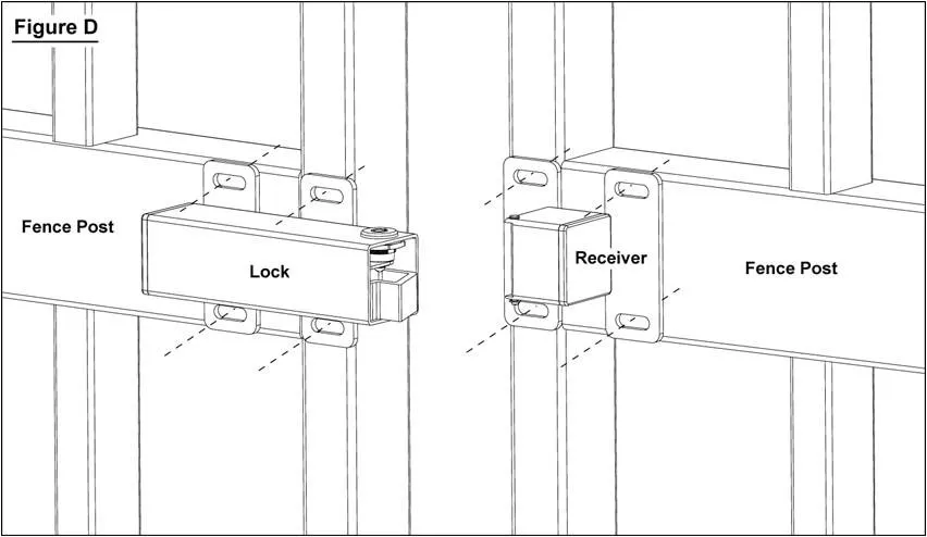 Strong Garden Fence Gate Electric Lock