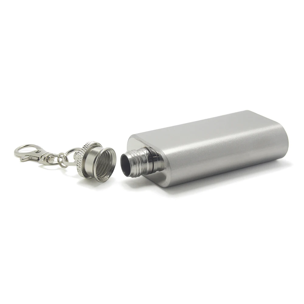2oz Flask 50ml Whisky Flagon Kettle Oilcan Keychain Stainless Steel Metal Travel Wine Pot Drink Gifts 45ml Mini Liquor Hip Flask