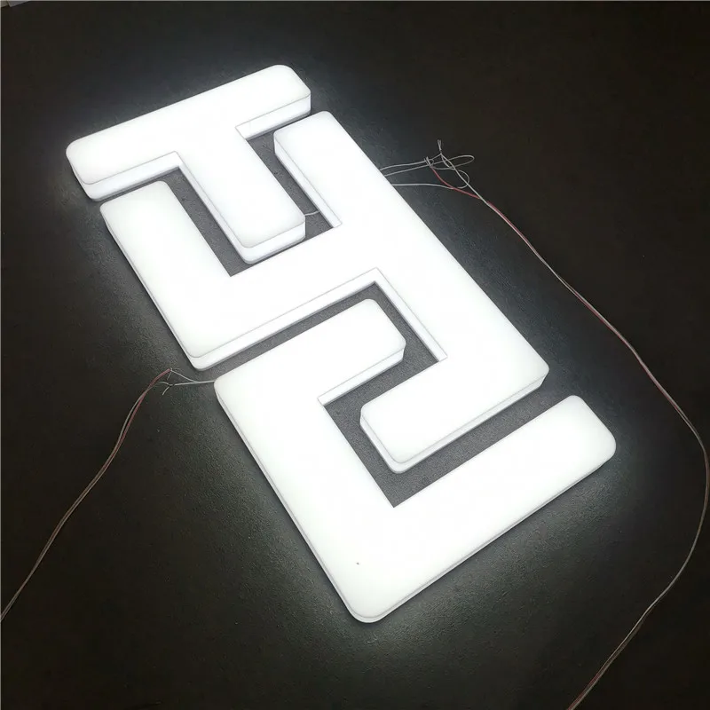 Outdoor Custom LED Lighted Signage Bending Machine Front Side Lit Channel Letter 3d Led Acrylic Letter